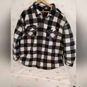 Dickies Black and White Fleece-Lined Jacket